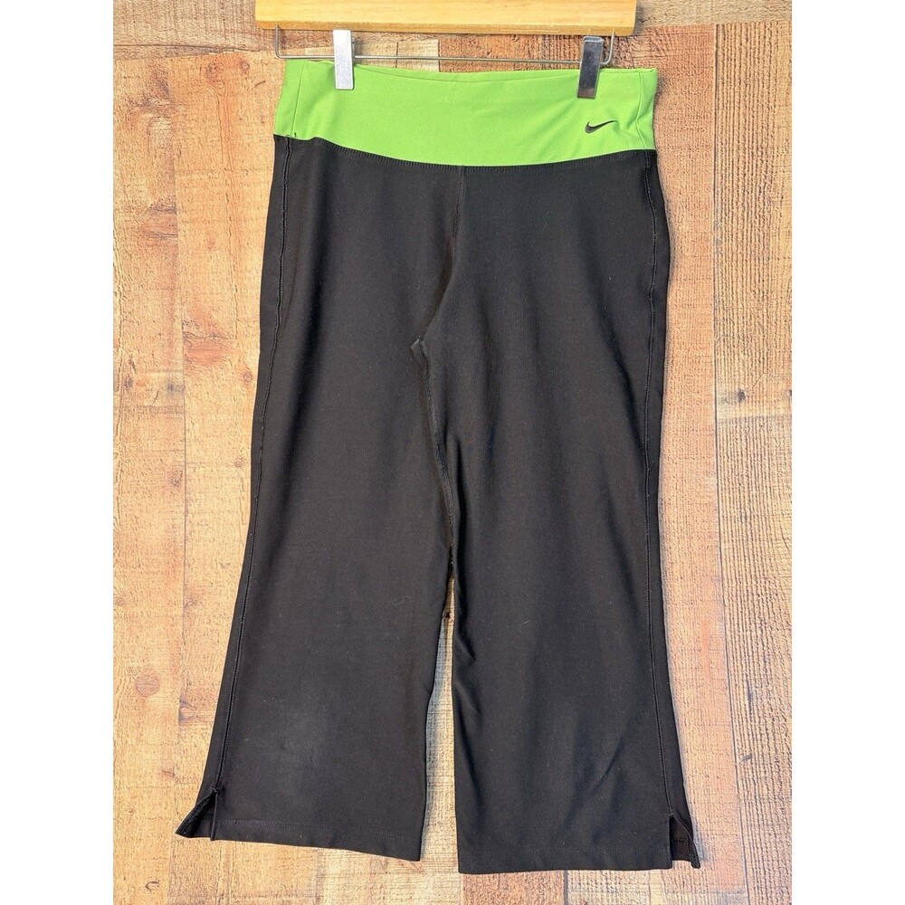 Vintage Y2K Womens Nike-Fit Dry Black/Purple Yoga Capri Pants Size S 4-6